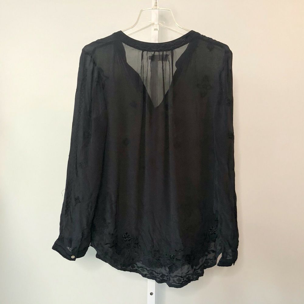 Velvet Graham Spencer Silk Sheer Blouse - Picture 3 of 9